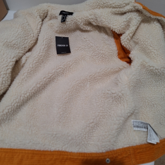 🍁NWT Forever 21 corduroy orange jacket *MEDIUM🤍 - Picture 2 of 8